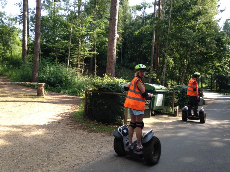Jennie on a Segway at Center Parcs